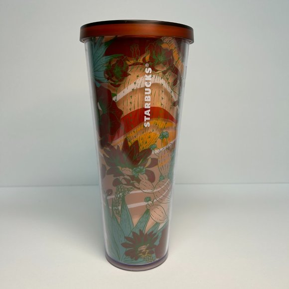 2019 Starbucks Cactus Terracotta Desert Acrylic Cold Cup Tumbler-24 oz Venti - Picture 2 of 8